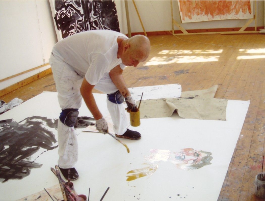 Georg Baselitz in seinem Studio